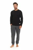 Piżamy damskie - Bawełniana piżama męska z kieszeniami-xxl - miniaturka - grafika 1