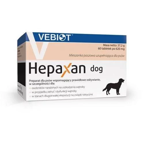 NUTRIFARM Hepaxan Dog Preparat Dla Psów Regenerujący Wątrobę 60 Tabletek