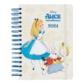 Szkolne artykuły papiernicze - Roczna Agenda Dzień 2024 Strona A5 Alicja W Krainie Czarów - miniaturka - grafika 1