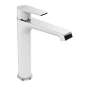 Baterie umywalkowe - Laveo Largo bateria umywalkowa stojąca nablatowa chrom/biały BAH 62ND produkcji - miniaturka - grafika 1