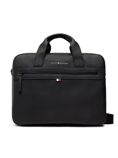 Tommy Hilfiger Torba na laptopa Essential Pu Computer Bag AM0AM09507 Czarny - Torby na laptopy - miniaturka - grafika 1
