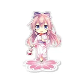 Figurki dla dzieci - Figurka akrylowa 2D Hatsune Miku - Sakura Megurine Luka - miniaturka - grafika 1