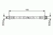 Przewody hamulcowe - Bosch Przewód hamulcowy giętki BOSCH 1987481564 1987481564 - miniaturka - grafika 1