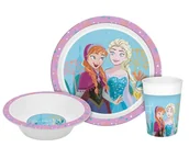 Miski i półmiski - Invictus1928, Zestaw lunchowy Kraina Lodu talerz 21 cm/ miska 14 cm/ kubek 250 ml - miniaturka - grafika 1