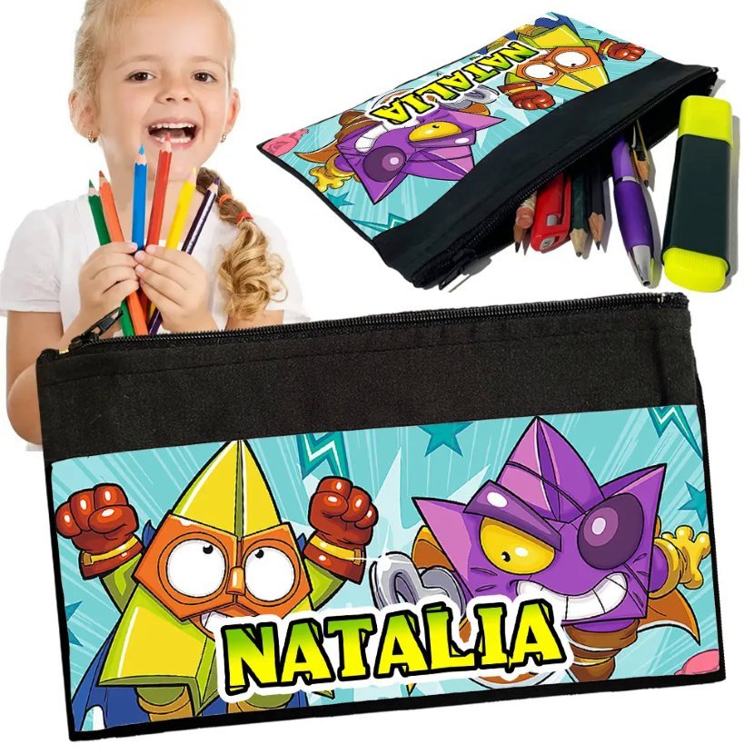 Personalizowany Piórnik SUPER ZINGS - Saszetka Nadruk imienia Prezent