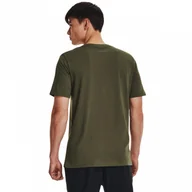Koszulki sportowe męskie - Męski t-shirt z nadrukiem Under Armour Sportstyle Logo SS - oliwkowy/khaki - UNDER ARMOUR - miniaturka - grafika 1