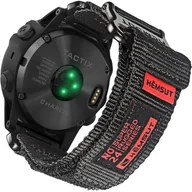 Akcesoria do smartwatchy - Pasek nylonowy Nylon Band do Garmin Fenix 5x 6x 7x Pro 26mm Czarny - miniaturka - grafika 1