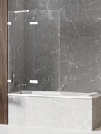 Parawany nawannowe - Parawan nawannowy New Trendy Avexa 130x150 cm 2-częściowy uchylny lewy chrom EXK-2978 - miniaturka - grafika 1