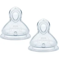 Smoczki do butelek - NUK First Choice + dla dzieci w wieku 0  6 miesięcy, silikonowy do odkurzacza z małym otworem do picia smoczkiem  przezroczysty - miniaturka - grafika 1