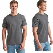 Koszulki męskie - Koszulka Męska T-Shirt Bawełna FRUIT the Loom 610360 SZARY Heather XL - miniaturka - grafika 1