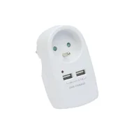 Przedłużacze i rozgałęźniki - Rozgałęźnik 1GN z uziemieniem + 2 GN Ładowarka USB ELEKTRO - miniaturka - grafika 1
