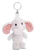 Plecaki - Breloczek do kluczy Słonik Love jasnoszary 10cm ° - Pluszowy towarzysz przytulanka zwierzęca z kółkiem na klucze do smyczy, torby albo plecaka - miniaturka - grafika 1