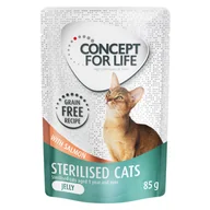 Mokra karma dla kotów - Concept for Life Sterilised Cats w galarecie, łosoś - bez zbóż - 24 x 85 g - miniaturka - grafika 1