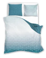 Pościel - Faro Pościel satyna bawełniana premium 220x200+2x70x80 Milagro Verde 015 Niebieska elegancja - miniaturka - grafika 1