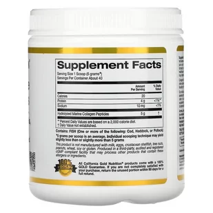 California Gold Nutrition Hydrolyzed Marine Collagen Peptides 200g - Suplementy naturalne - miniaturka - grafika 2