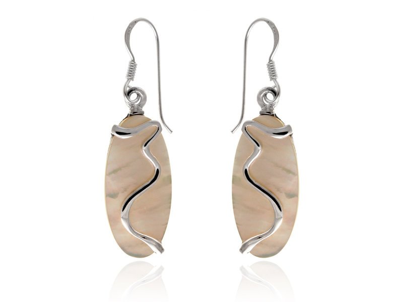 Kolczyki węże z masą perłową k3302