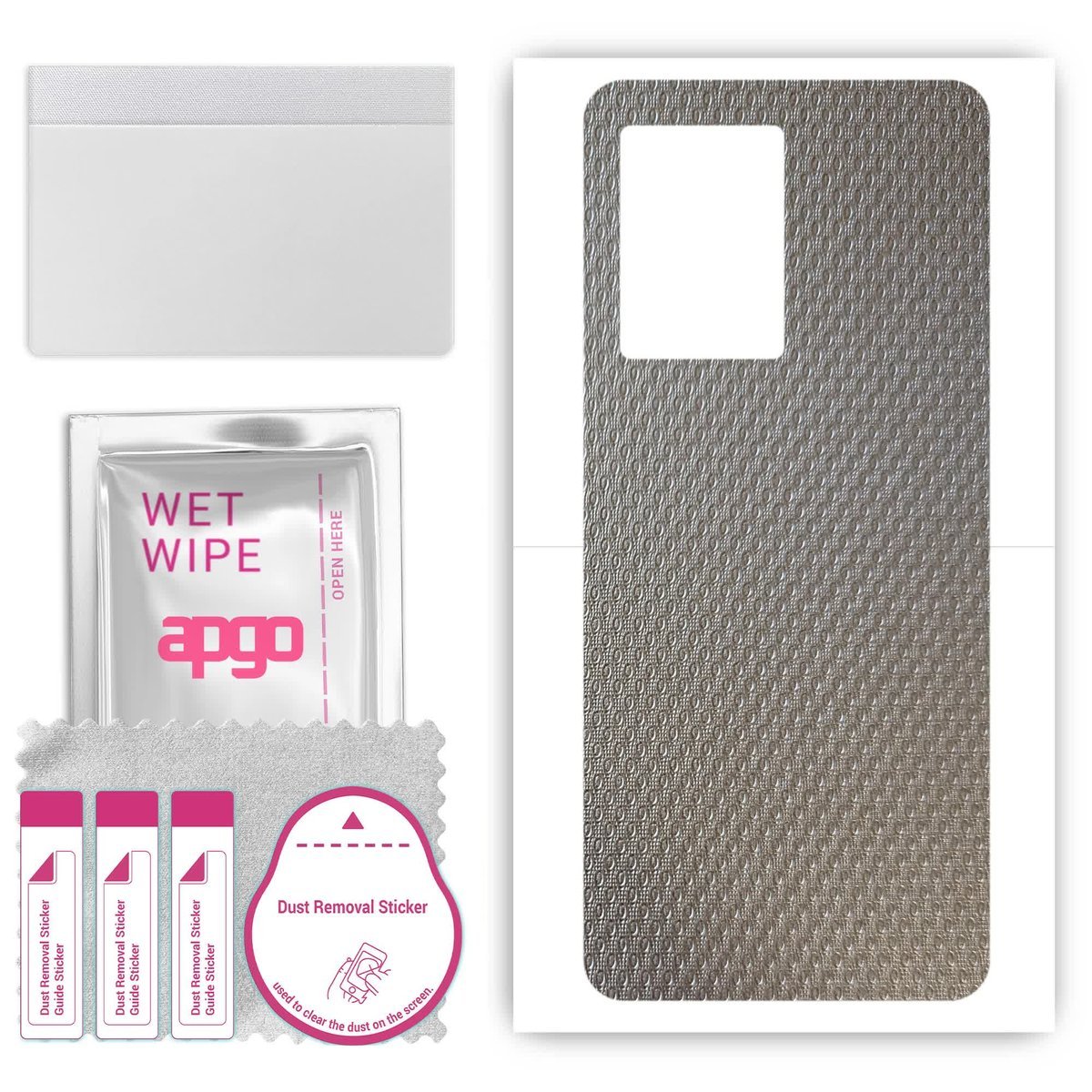 Folia naklejka skórka strukturalna na TYŁ do Xiaomi Redmi Note 12 Pro Speed - Aluminium krople - apgo SKINS