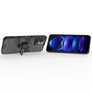 Ring Armor etui do Xiaomi Redmi Note 12 5G / Poco X5 5G pancerny pokrowiec uchwyt magnetyczny ring czarne - Etui i futerały do telefonów - miniaturka - grafika 4
