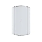 Kabiny prysznicowe - Kabina prysznicowa NAMELESS Durasan 90x90 chrom półokrągła niska 1szt. - miniaturka - grafika 1