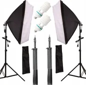 Softboxy - ZESTAW 2x SOFTBOX 50x70 + STATYW DOUBLE SHOX-003 - miniaturka - grafika 1