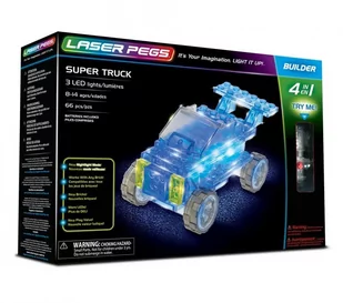 Laser Pegs 4 in 1 Super Truck - Zabawki kreatywne - miniaturka - grafika 2
