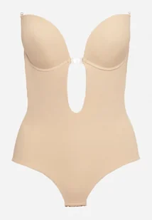 Beżowe Body Modelujące z Odkrytymi Plecami i Usztywniany Miseczkami Pinneliae - Body - miniaturka - grafika 1