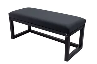 Emra Wood Design, Ławka na buty LPG-2 150 cm, czarne siedzisko gładkie, grafitowy - Ławki do przedpokoju - miniaturka - grafika 1