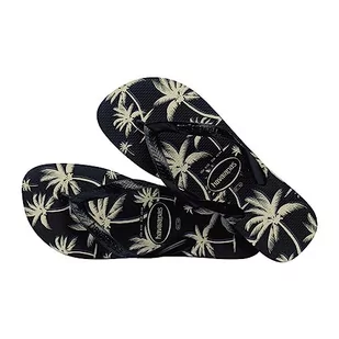 Havaianas Męskie klapki Aloha czarno-białe, Czarny czarny biały, 35/36 EU - Klapki i japonki męskie - miniaturka - grafika 1