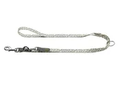 Smycze dla psów - Hunter SMYCZ PRZEPINANA DLA PSA CONVENIENCE REFLECT GLOW LEOPARD BIAŁA dł 200 szer 2cm - miniaturka - grafika 1