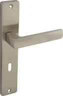 Klamki - Klamka do drzwi wewnętrznych z długim szyldem pod klucz Eureka Nikiel - miniaturka - grafika 1