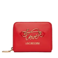 Portfele - Mały Portfel Damski LOVE MOSCHINO JC5734PP0MKG0500 Czerwony - miniaturka - grafika 1