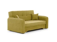 Sofy i kanapy - Sofa rozkładana z funkcją spania LAINE żółta - miniaturka - grafika 1