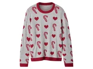 Bluzki dla dziewczynek - esmara Sweter dziecięcy ze świątecznym wzorem (Jasnoszary, 134/140) - esmara® - miniaturka - grafika 1