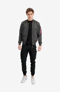 Alpha Industries kurtka bomber dwustronna MA-1 LW AOP Rainbow męska kolor szary przejściowa 106109.136-SZARY - Kurtki męskie - miniaturka - grafika 1