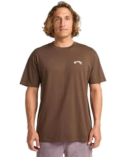 Billabong Męska koszulka z dzianiny z krótkim rękawem Arch Crew SS Brązowy L - Koszulki męskie - miniaturka - grafika 1