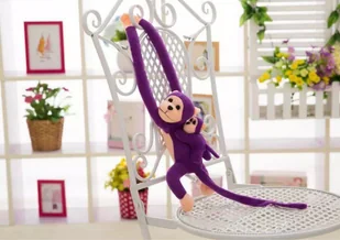 Maskotka Pluszowa Małpka z Dzieckiem Fioletowa 90 cm - Maskotki i pluszaki - miniaturka - grafika 1