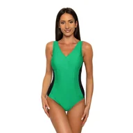 Stroje kąpielowe - Strój damski zielony czarny 3XL - miniaturka - grafika 1