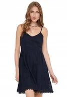 Sukienki - ONLY DAMSKA SUKIENKA GRANATOWA MINI NA RAMIĄCZKACH 38 J7A - miniaturka - grafika 1