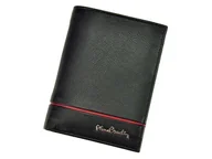 Portfele - Portfel męski skórzany PIERRE CARDIN SAHARA TILAK15 331 Czarny / Czerwony - miniaturka - grafika 1