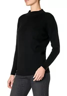 Swetry damskie - goldenpoint Damski sweter Ajour, długie rękawy, czarny, S - miniaturka - grafika 1