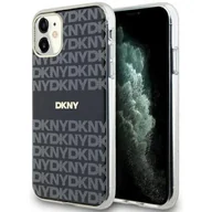 Etui i futerały do telefonów - Oryginalne Etui IPHONE 11 / XR DKNY Hardcase IML Mono & Stripe MagSafe (DKHMN61HRHSEK) czarne - miniaturka - grafika 1