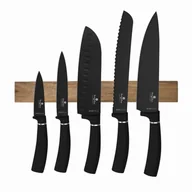 Noże kuchenne - ZESTAW 5 NOŻY KUCHENNYCH Z LISTWĄ BERLINGER HAUS BH-2885 MATTE BLACK - miniaturka - grafika 1