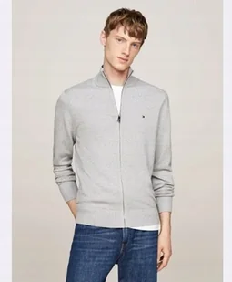 Sweter FULL ZIP Tommy Hilfiger Szary r. L - Swetry męskie - miniaturka - grafika 1