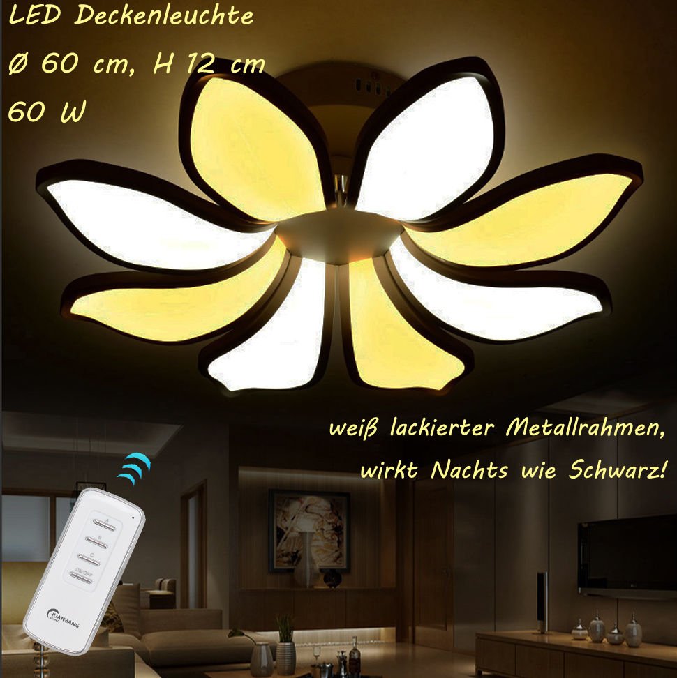Lampa sufitowa LED 8016-8 LNB 60W z pilotem kolor światła regulowany klosz akrylowy A+, LED salon światło żyrandol wisiorek sufit światło sufit reflektor led sufit światło wisiorek lampa wisząca
