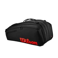 Torby sportowe - Torba na rakiety Wilson Clash V3 15PK Racquet Bag Black/Infrared - miniaturka - grafika 1