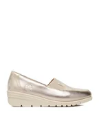 Półbuty damskie - Rieker Półbuty L5351-60 Złoty - miniaturka - grafika 1