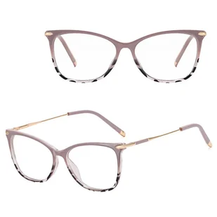 SLIM okulary damskie kocie oczy zerówki do komputera BLUE LIGHT 25151D - Okulary korekcyjne, oprawki, szkła - miniaturka - grafika 1