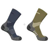 Skarpetki sportowe męskie - SKARPETY SALOMON X ULTRA ACCESS CREW 2-PACK C23720 - miniaturka - grafika 1