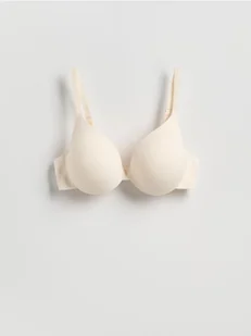 Reserved - Modulowany biustonosz z fiszbiną - złamana biel - Biustonosze - miniaturka - grafika 1