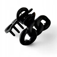 Ozdoby do włosów - Klamra do włosów Szczęka Spinka Czarna mocna matowa - miniaturka - grafika 1